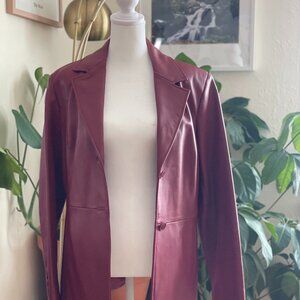 Real red leather jacket